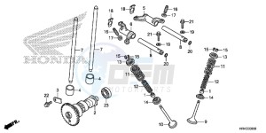 TRX500FM1G TRX500 Europe Direct - (ED) drawing CAMSHAFT/ VALVE