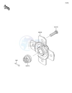 BRUTE FORCE 750 4x4i EPS KVF750GHF EU drawing Rear Hub