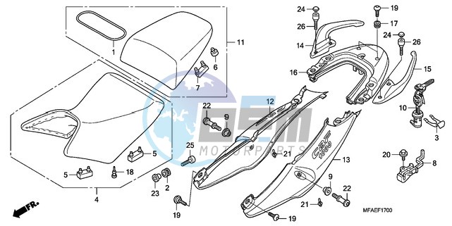 SEAT/REAR COWL