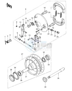 KZ 400 C (C1) drawing FRONT HUB_BRAKE