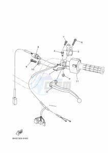 YFM450FWB KODIAK 450 (BHS2) drawing HANDLE SWITCH & LEVER