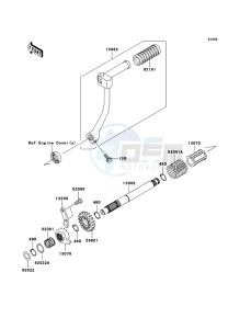 KLX110 KLX110A7F EU drawing Kickstarter Mechanism