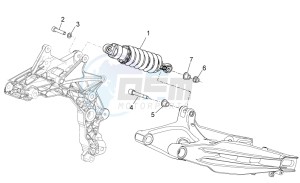 Dorsoduro 750 - ABS (EMEA, APAC, NAFTA) (AUS, CND, EU, J, USA) drawing Rear shock absorber