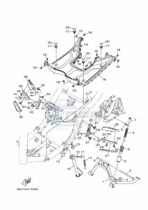 MWS150-A TRICITY 155 (BB8N) drawing STAND & FOOTREST