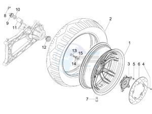 MP3 400 ie drawing Rear Wheel