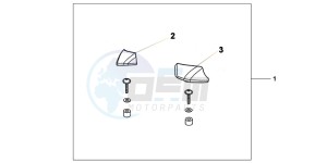 NT700VAB drawing PILLION ARMREST SET