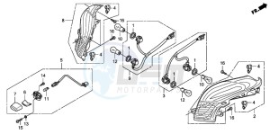 FES125 S-WING drawing REAR COMBINATION LIGHT (FES1257/A7)(FES1507/A7)