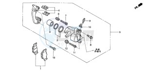 NSS250EX FORZA EX drawing REAR BRAKE CALIPER