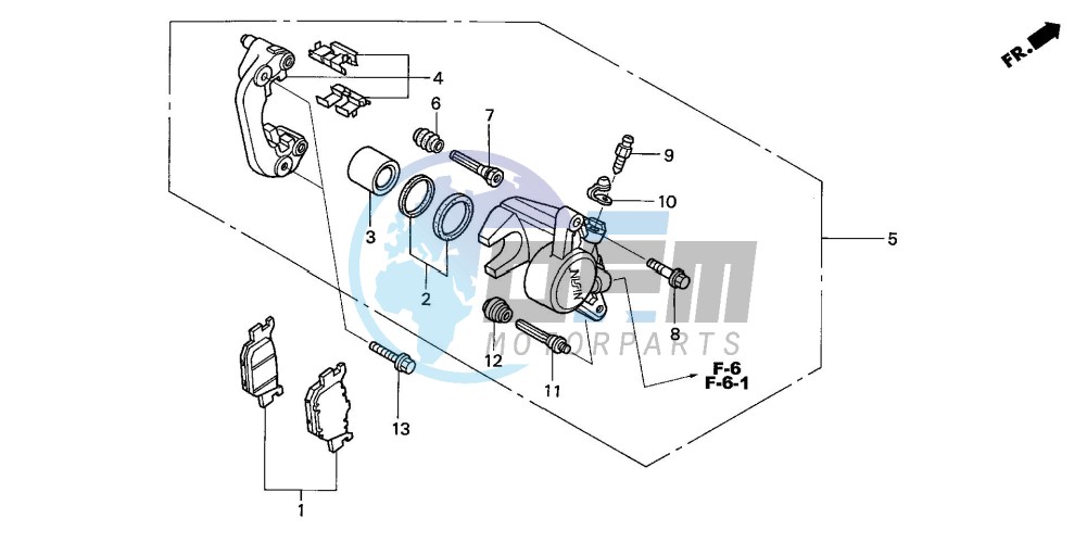 REAR BRAKE CALIPER