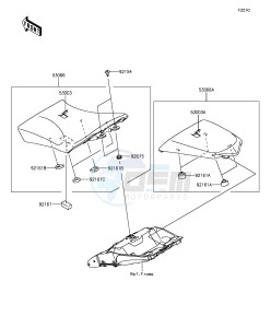 Z1000SX ZX1000LFF FR GB XX (EU ME A(FRICA) drawing Seat