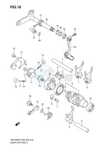 RM-Z250 (E3-E28) drawing GEAR SHIFTING (MODEL K7)