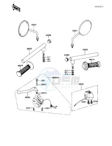 AR 80 A (A1) drawing HANDLEBAR