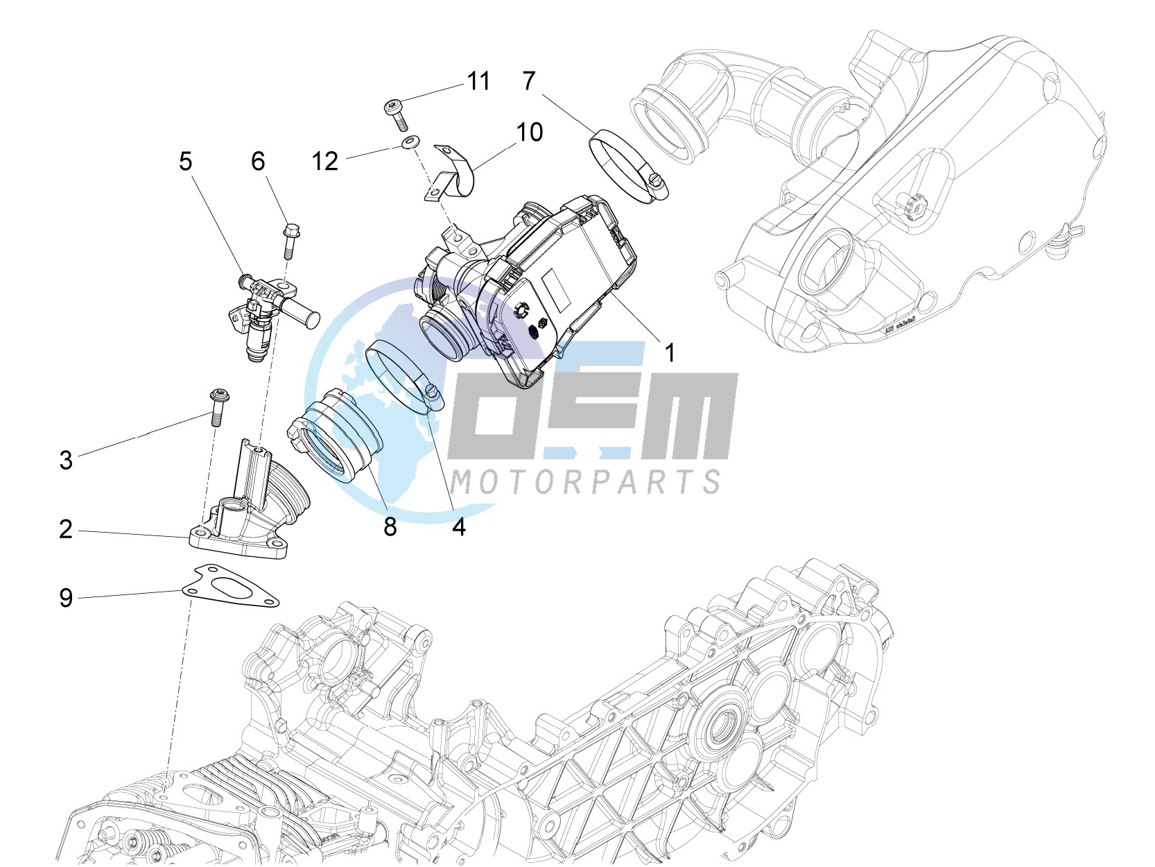 Throttle body - Injector - Induction joint