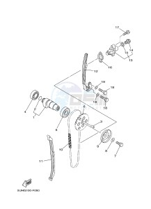 YFM350A YFM350TE GRIZZLY 350 2WD (B142 B143 B144) drawing CAMSHAFT & CHAIN