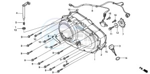 CB500 drawing RIGHT CRANKCASE COVER