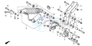 CBR600F4 drawing REAR CUSHION