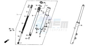 NV600C 400 drawing FRONT FORK