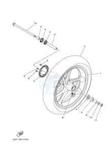 GPD150A GPD150-A NMAX 150 (BV41) drawing FRONT WHEEL