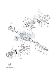 XP500A T-MAX T-MAX 500 (59CD) drawing CRANKSHAFT & PISTON