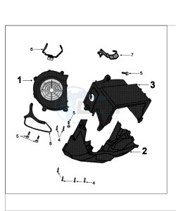 TWEET 125 V PRO drawing ENGINE COVER