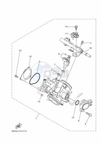 YXM700E YX70MPN (BHF8) drawing THROTTLE BODY ASSY 1