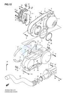 AN400 BURGMAN EU-UK drawing CRANKCASE COVER