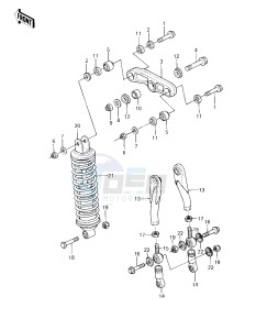 KX 80 C [KX80] (C2) [KX80] drawing REAR SUSPENSION_SHOCK ABSORBER