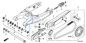 CB600FAB drawing SWINGARM