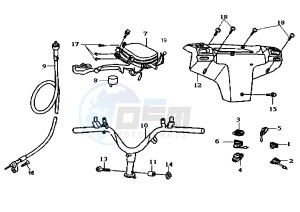 SUPER DUKE - 150 cc drawing DASHBOARD UNIT