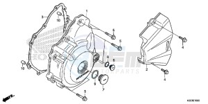 CBR250RF CBR250R Europe Direct - (ED) drawing LEFT CRANKCASE COVER