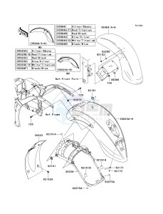 VN 900 D[VULCAN 900 CLASSIC LT] (6F-9F) D9F drawing FENDERS -- JKAVN2D1 7A011497 - - -