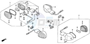 CB1300SA CB1300SUPERBOLD'OR drawing WINKER