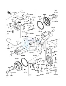 MULE 4010 TRANS 4x4 DIESEL KAF950GBF EU drawing Rear Hub