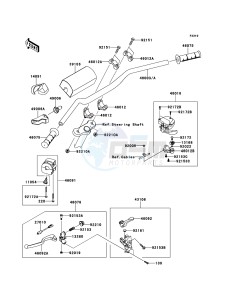 KFX450R KSF450B9F EU drawing Handlebar