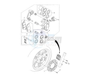 VP X-CITY 125 drawing FRONT BRAKE CALIPER