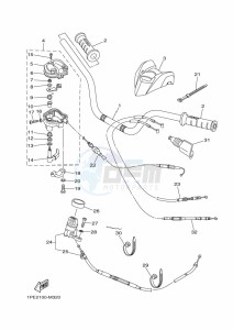 YFM700R YFM70RSSK (2LSV) drawing STEERING HANDLE & CABLE