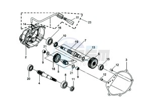 GTS 250 EURO 2 drawing CRANKCASE - DRIVE SHAFT