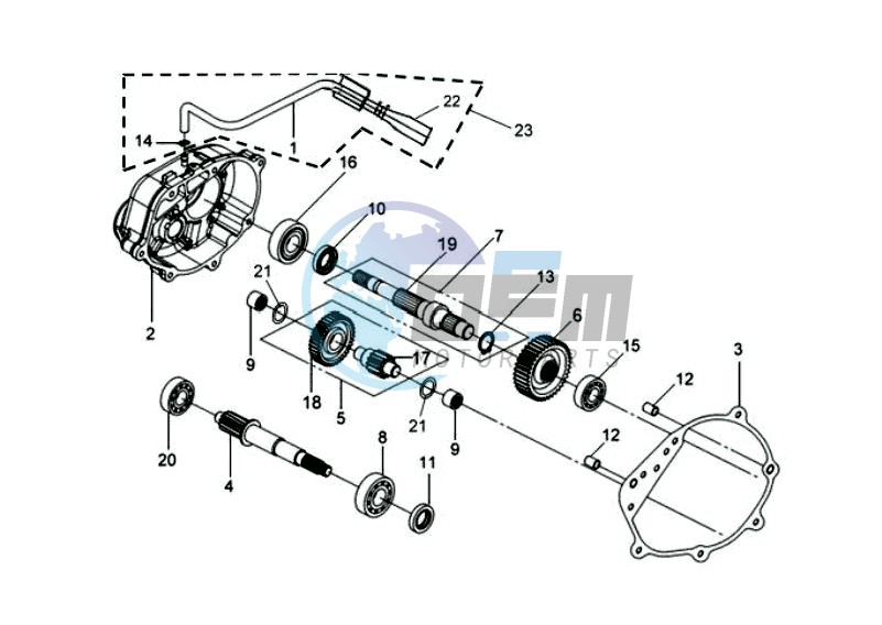 CRANKCASE - DRIVE SHAFT