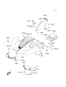 KSF 90 A [KFX90] (A7F-A9S) A8F drawing FRONT FENDER-- S- -