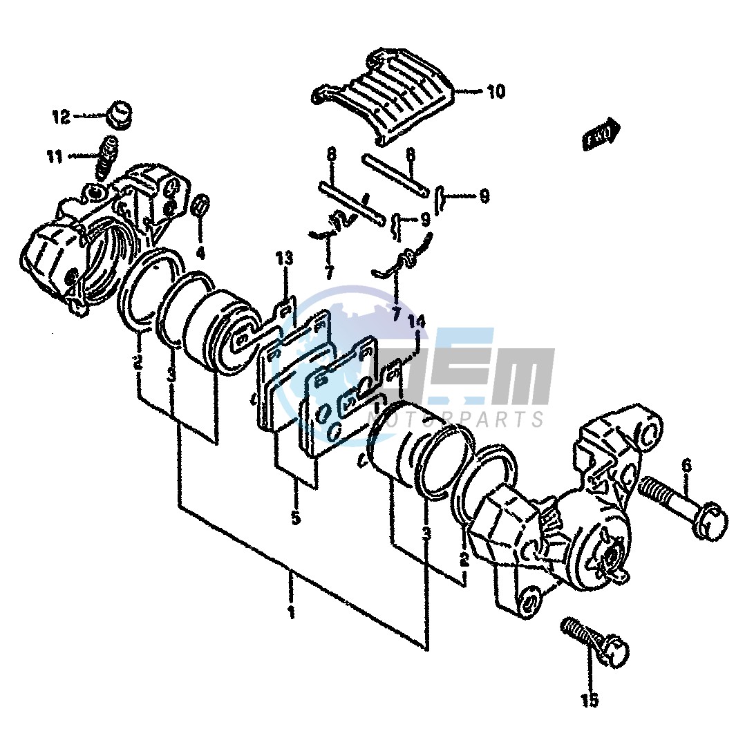 REAR CALIPER (MODEL P R S T)