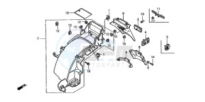 ST1100 drawing REAR FENDER