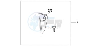 CBR1000RRA Europe Direct - (ED / HRC) drawing FAIRING SCUFF PAD