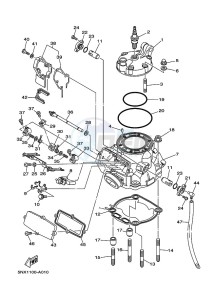 YZ250 (BCR6) drawing CYLINDER HEAD