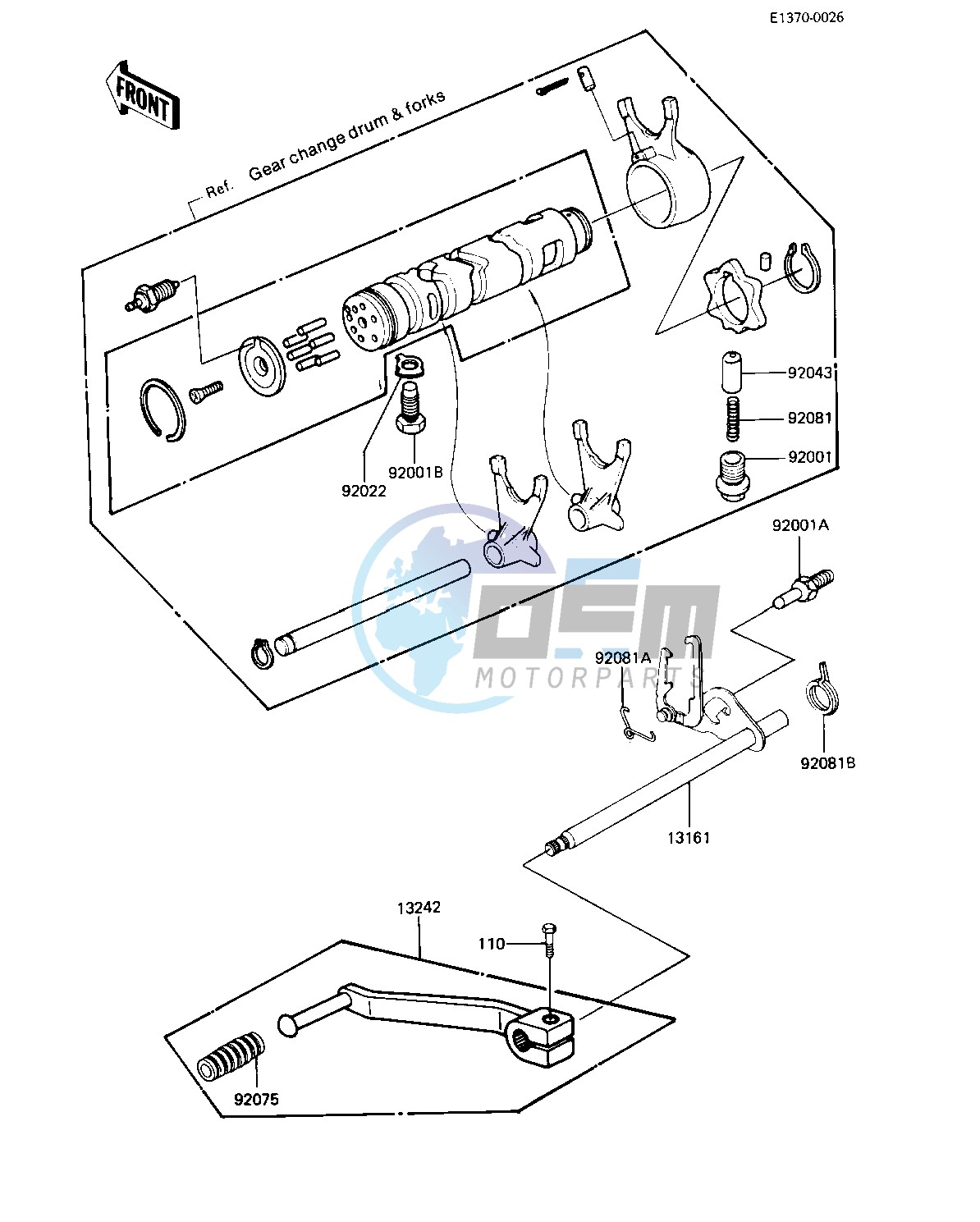 GEAR CHANGE MECHANISM -- 82-83 C3_C4- -