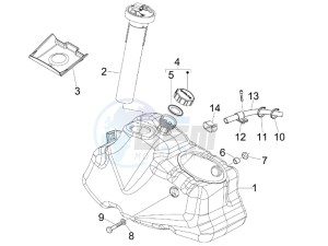 X7 250 ie Euro 3 drawing Fuel Tank