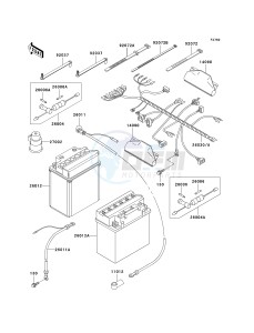 KVF 400 A [PRAIRIE 400 4X4] (A2) [PRAIRIE 400 4X4] drawing CHASSIS ELECTRICAL EQUIPMENT