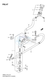 RM85 (P03) drawing REAR MASTER CYLINDER (RM85L2 P03)