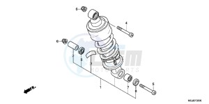 CBF1000FAC drawing REAR CUSHION