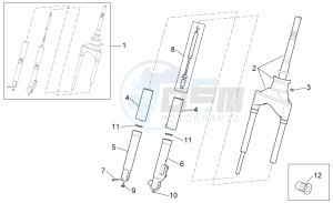 Scarabeo 50 4T E2 drawing Front Fork