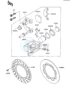 KX 500 B [KX500] (B1) [KX500] drawing FRONT BRAKE